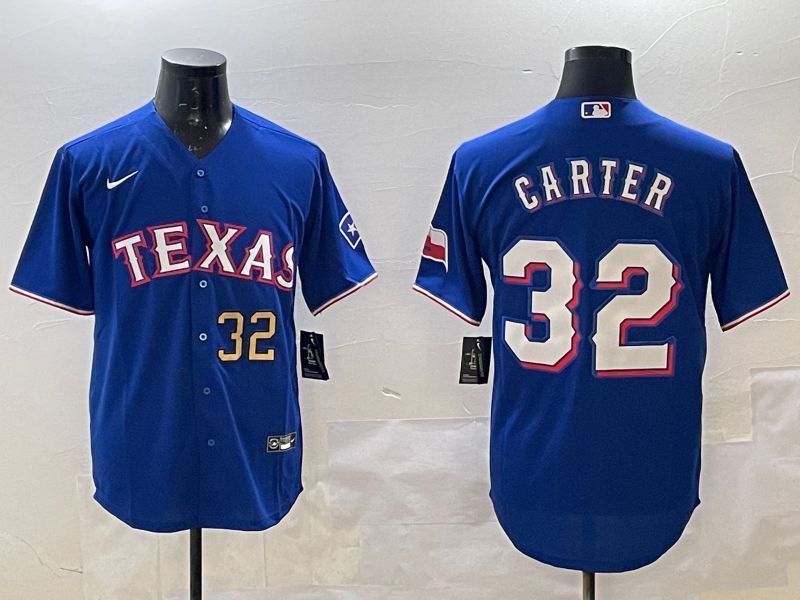 Men Texas Rangers #32 Carter Blue Game 2025 Nike MLB Jersey style 4->texas rangers->MLB Jersey